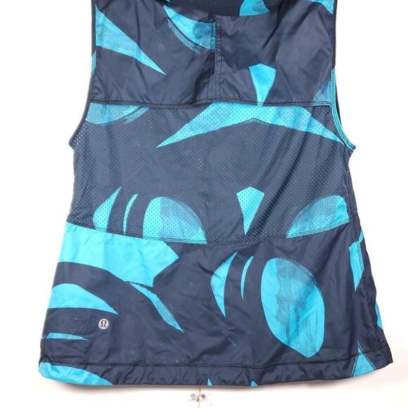 Lululemon Women's PackIt Sz4 Blue Lightweight Hooded Athletic Running Vest - Picture 8 of 11